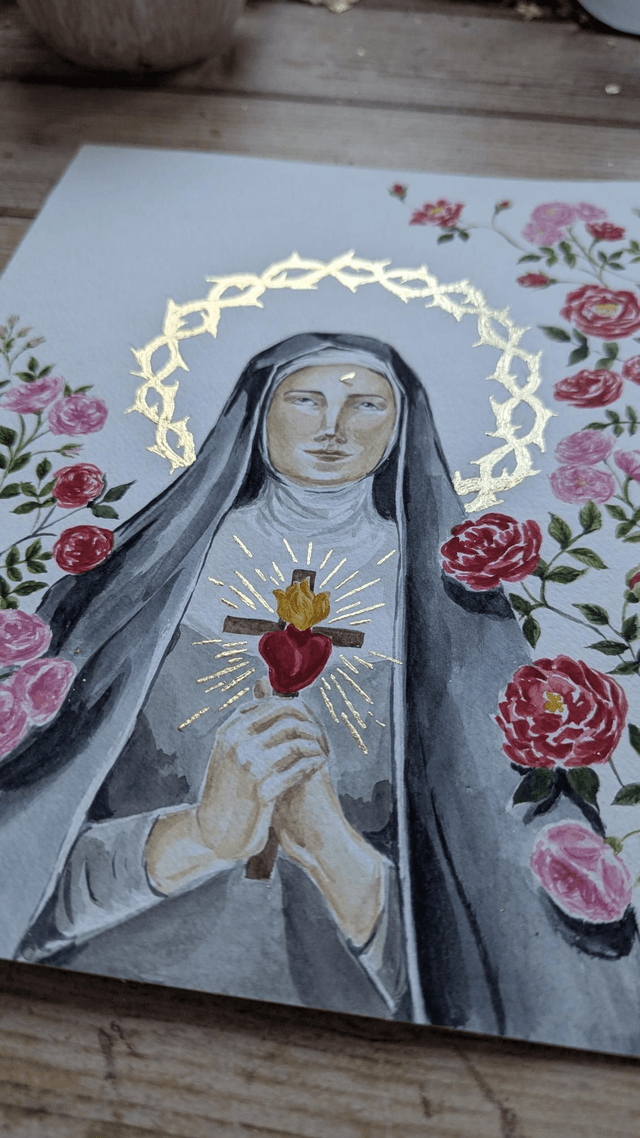 Ste Rita - aquarelle originale 