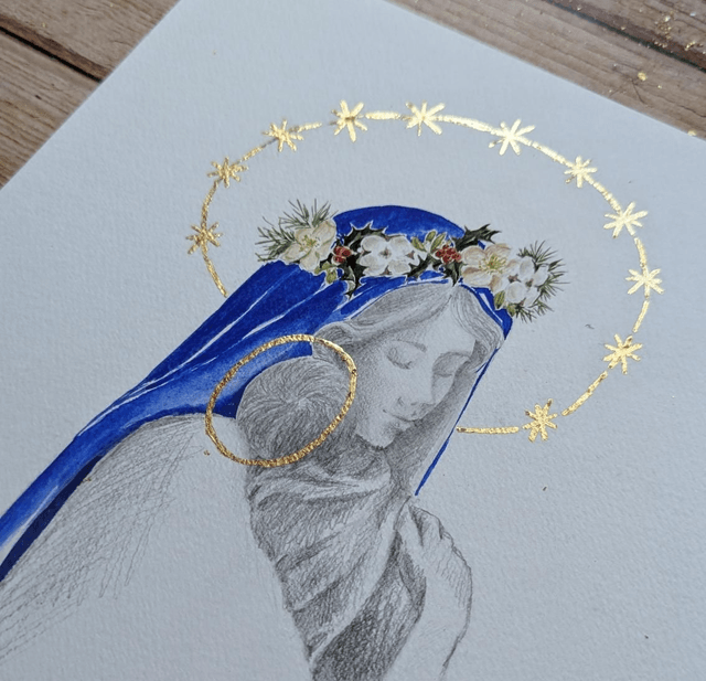 Vierge à l'Enfant de Noël 