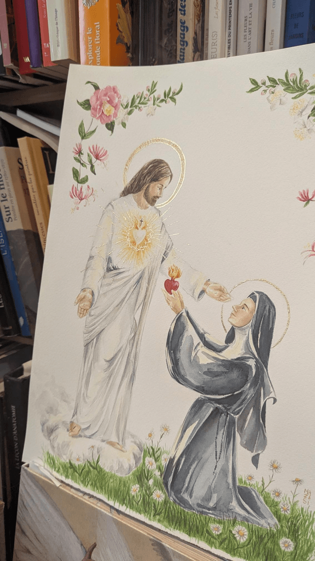 Apparition de Jésus à Ste Marguerite-Marie 