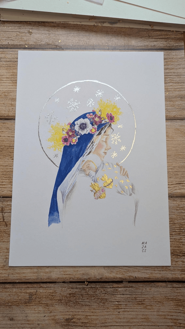 Reproduction A4 Vierge d'hiver 