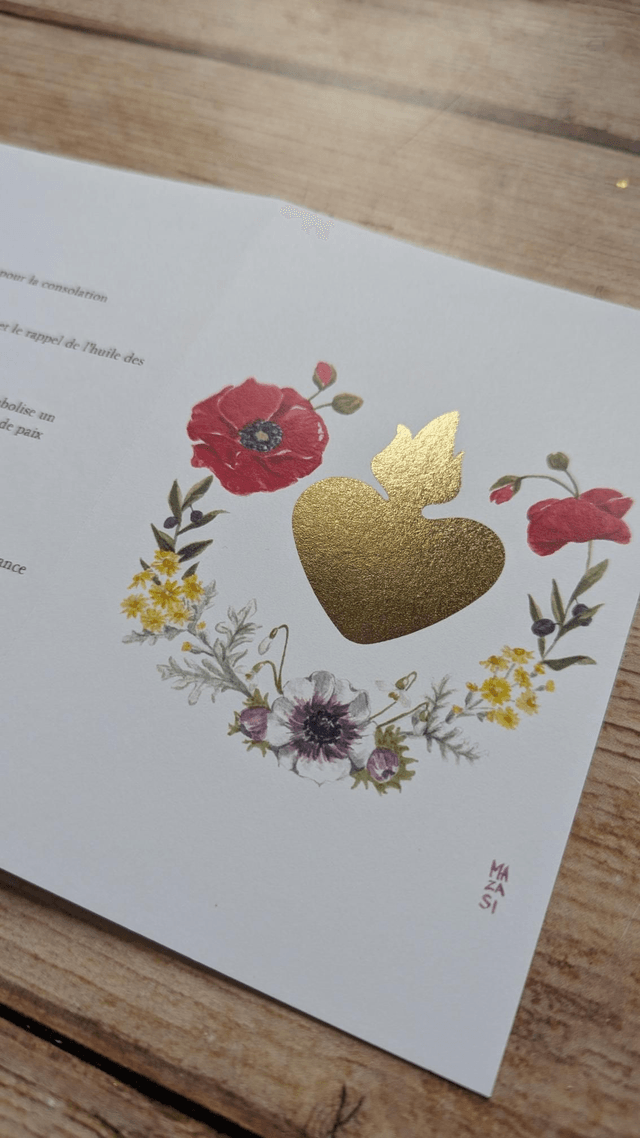 Carte double sacrement des malades