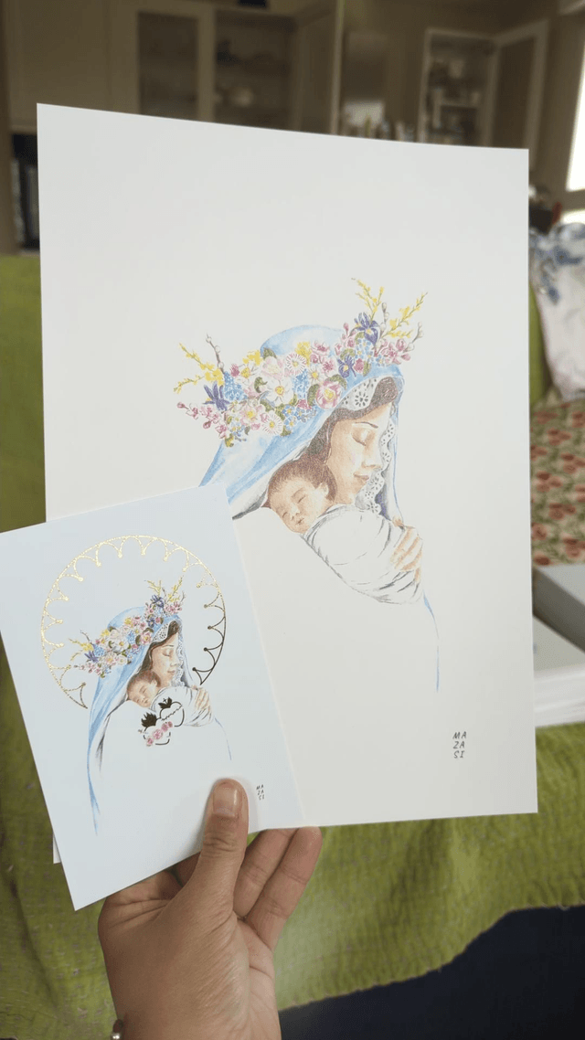 Reproduction A4 - Vierge de printemps 