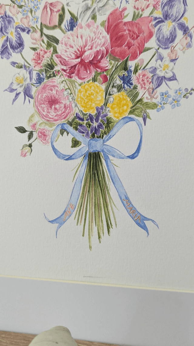 Aquarelle Bouquet Ave Maria