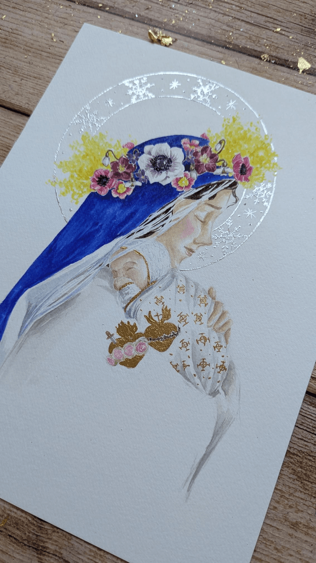 Vierge à l'Enfant d'hiver 
