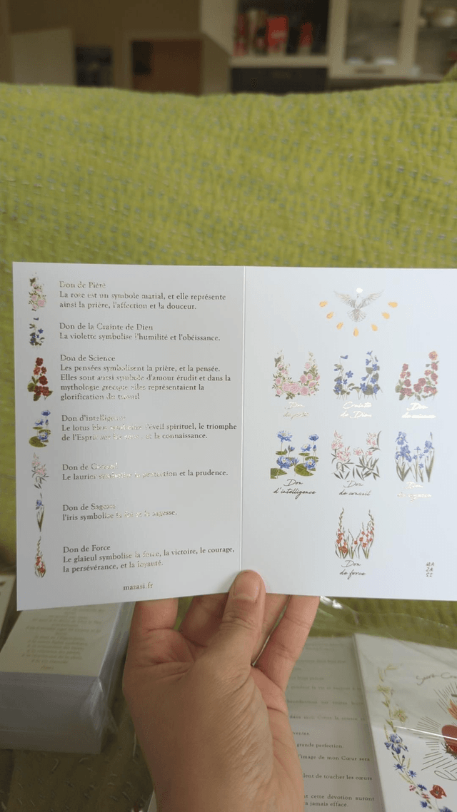 Carte double dons de l'Esprit Saint