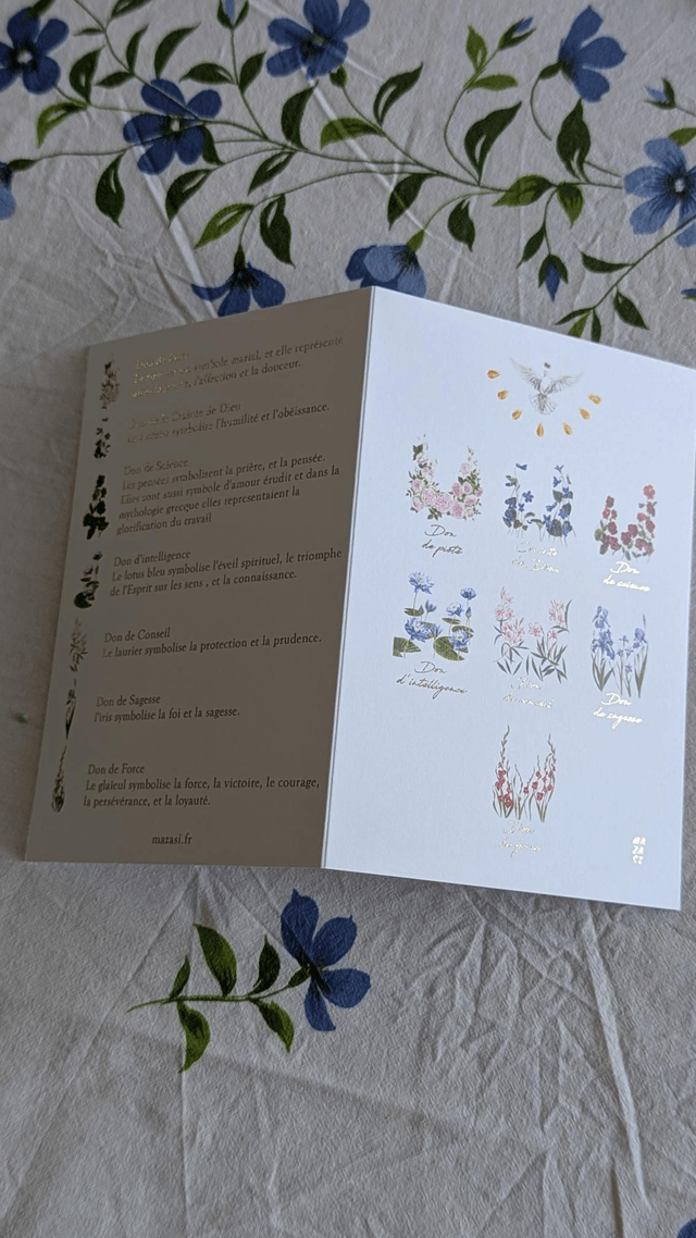 Carte double dons de l'Esprit Saint