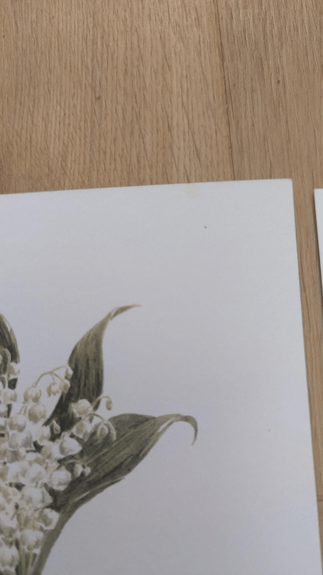 Lot n°1 de cartes avec défauts -fleurs