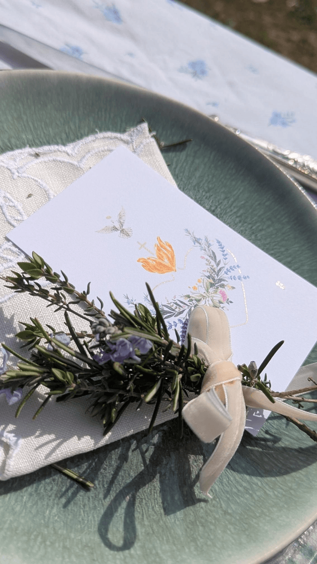 Signet baptême fleurs
