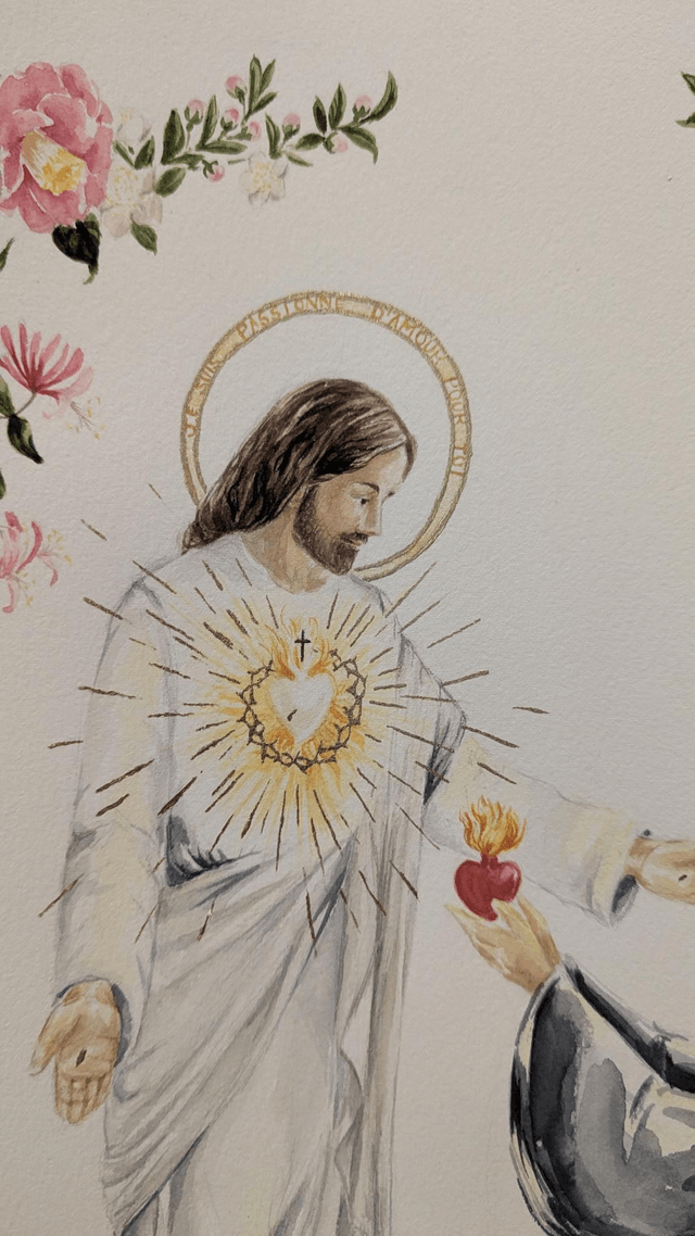 Apparition de Jésus à Ste Marguerite-Marie 