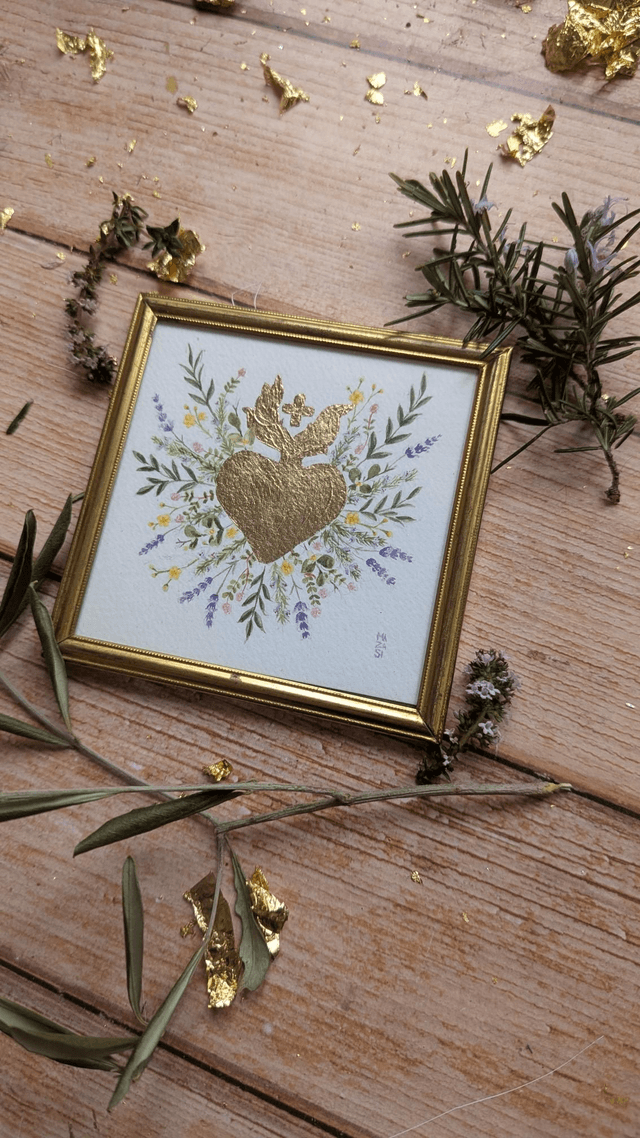 Mini ex-voto fleuris saint Chrême 