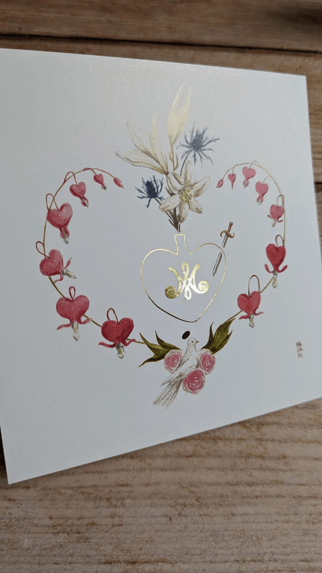  Carte Ex- voto coeur de Marie 