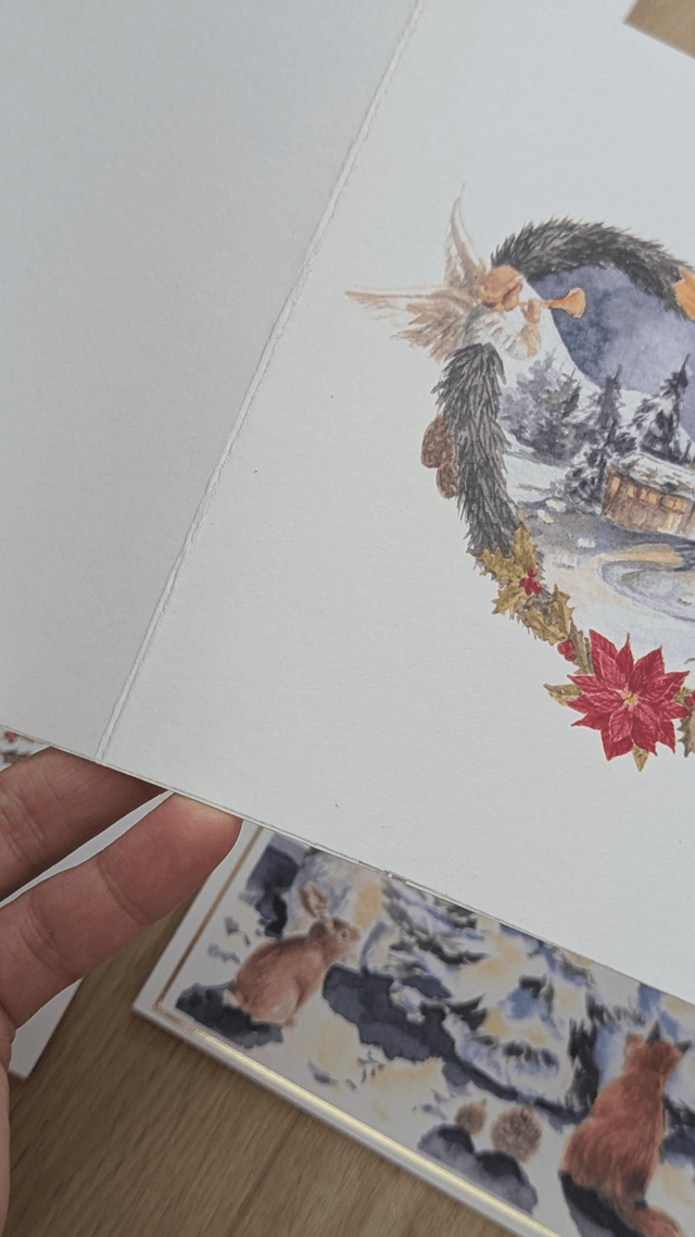 Lot n°12 - 4 cartes de Noël avec défauts 