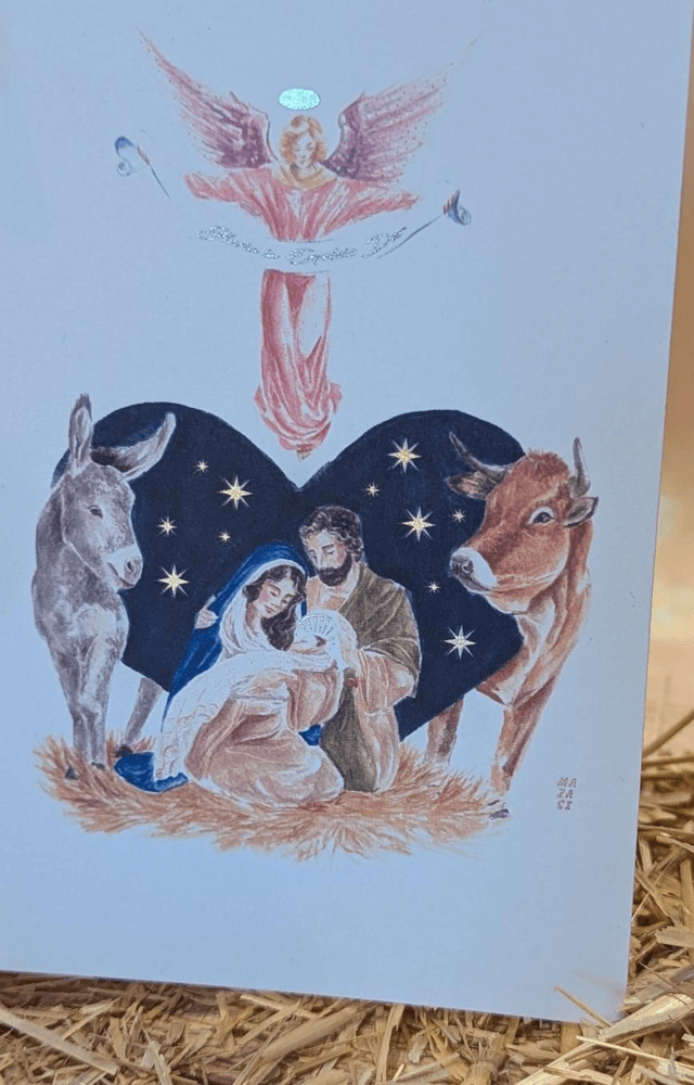 Carte double sainte famille