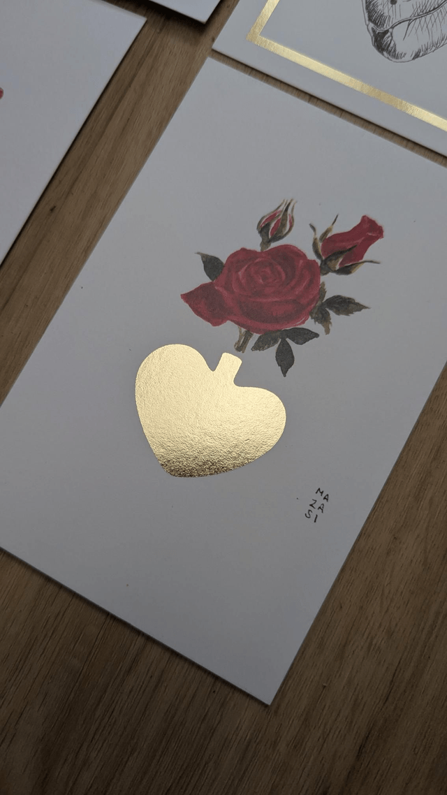 Lot n°1 de cartes avec défauts -fleurs