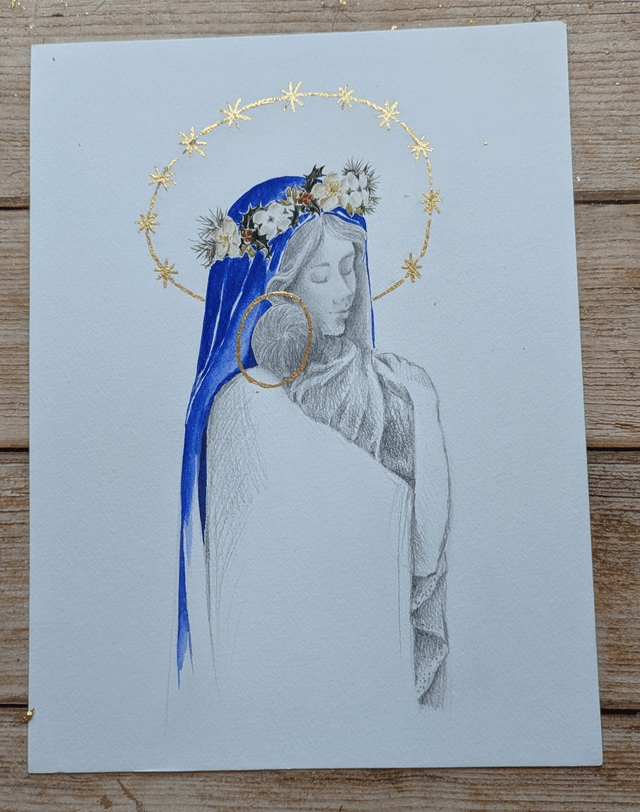 Vierge à l'Enfant de Noël 