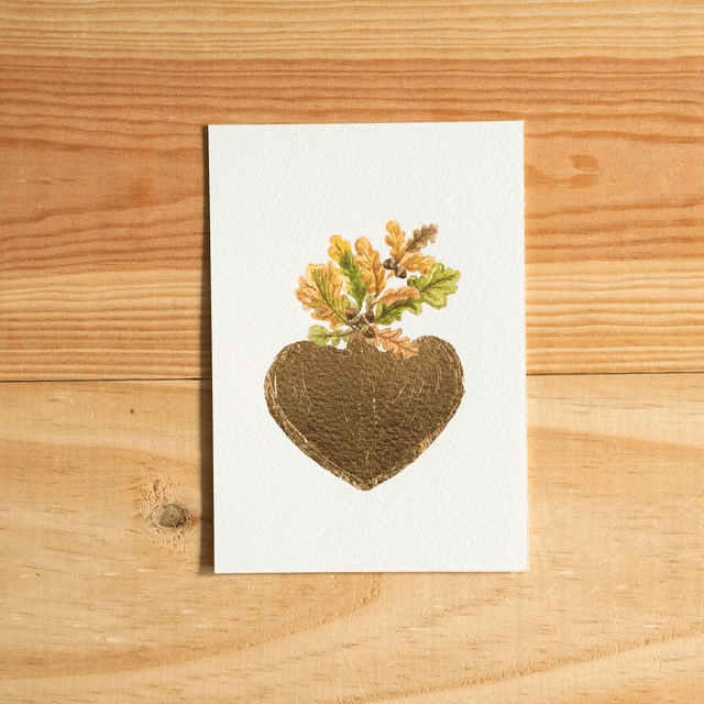 Aquarelle - Feuilles et glands 