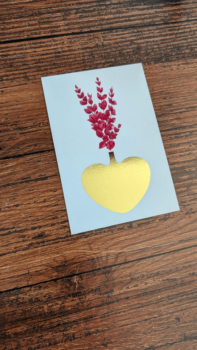 Carte ex-voto eucalyptus rouge
