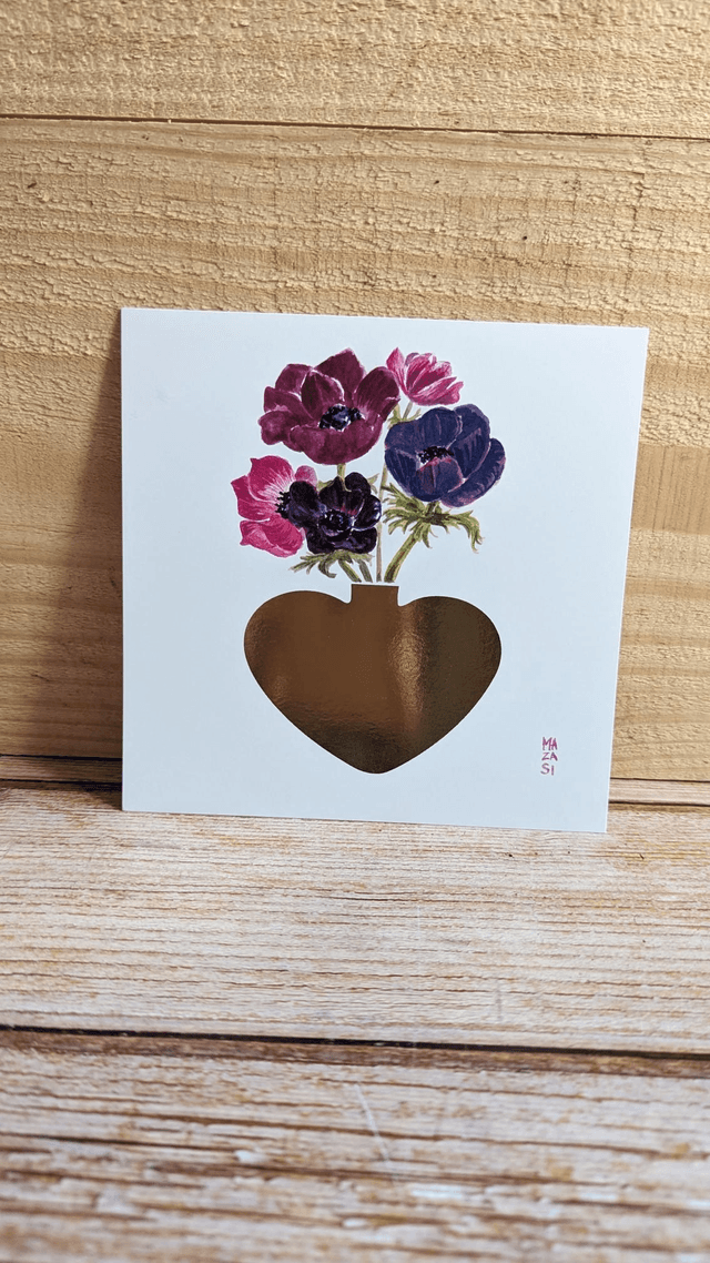 Carte ex-voto anémones 