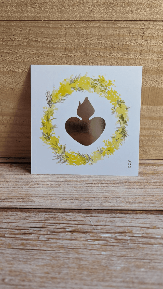 Carte ex-voto mimosa