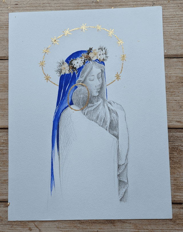 Vierge à l&#039;Enfant de Noël 